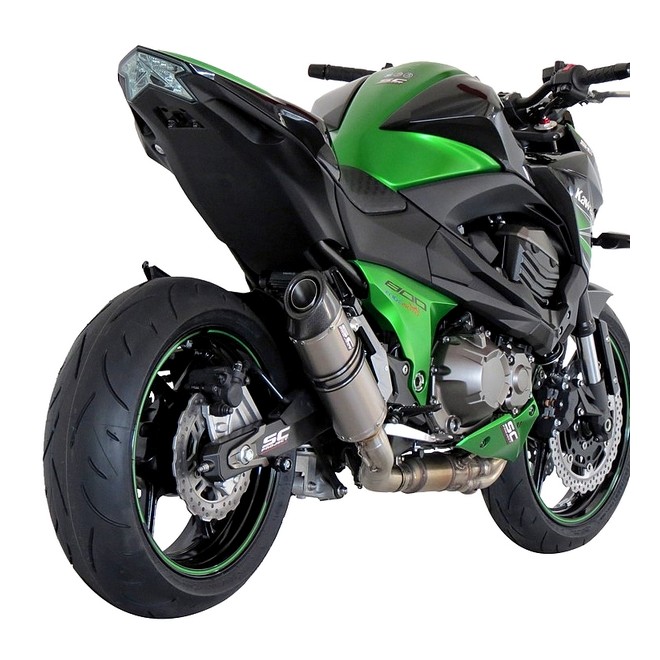 Silencieux SC Project Oval Titane Kawasaki Z800e (2013-2016) | Réf. K18A-12T
