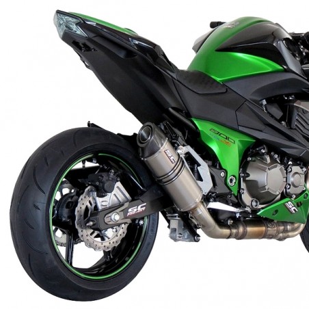 Silencieux SC Project Oval Titane Kawasaki Z800e (2013-2016) | Réf. K18A-12T