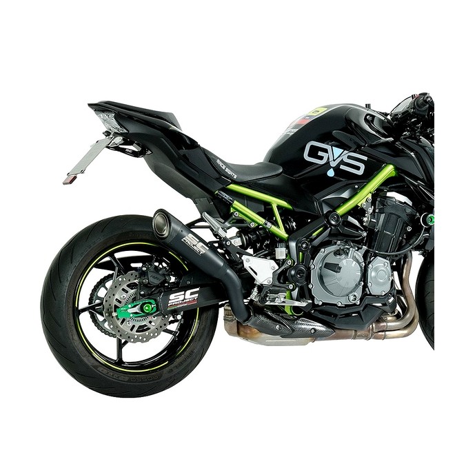 Silencieux SC Project S1 Titane noir Kawasaki Z900 (2017-2019) | Réf. K25A-T41MB