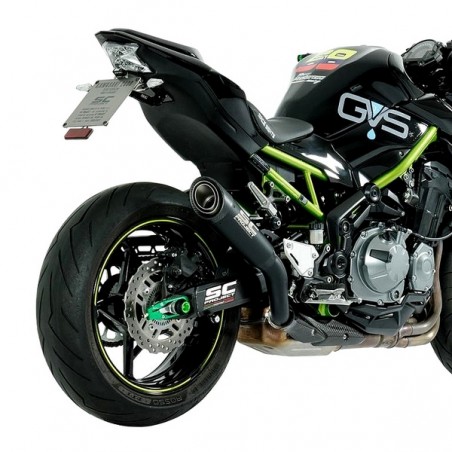 Silencieux SC Project S1 Titane noir Kawasaki Z900 (2017-2019) | Réf. K25A-T41MB
