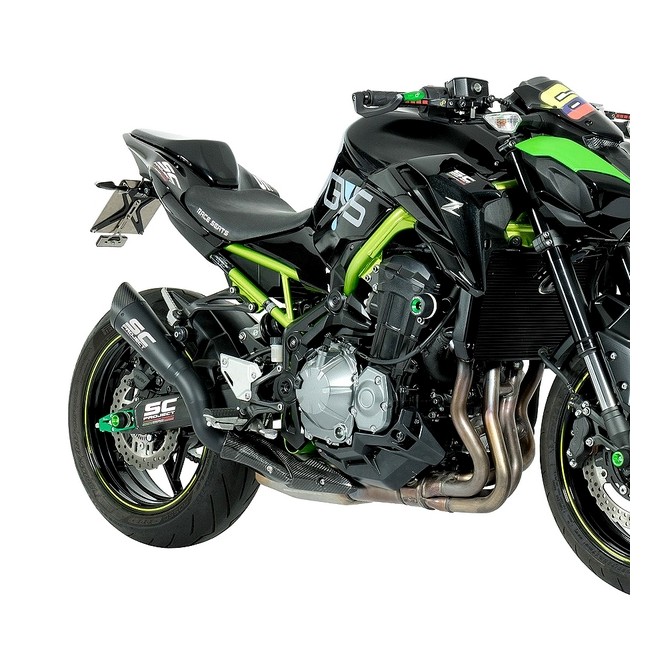 Silencieux SC Project S1 Titane noir Kawasaki Z900 (2017-2019) | Réf. K25A-T41MB