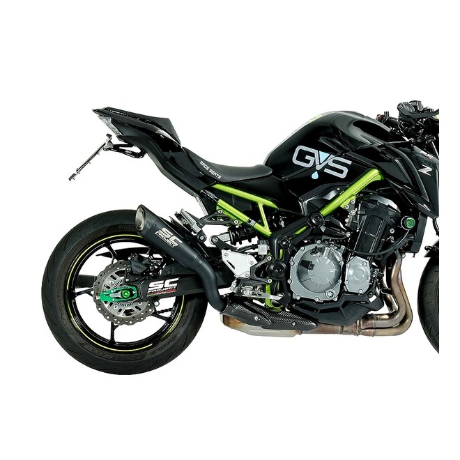 Silencieux SC Project S1 Titane noir Kawasaki Z900 A2 (2018-2020) | Réf. K25B-T41MB