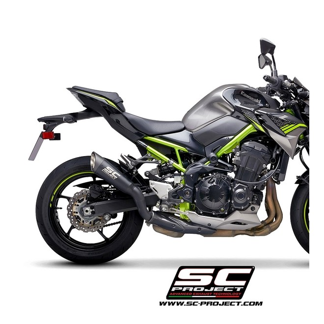 Silencieux SC Project S1 Titane noir Kawasaki Z900 A2 (2021-2024) | Réf. K25C-T41MB