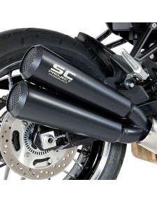 Silencieux SC Project double Conic 70'S inox Noir Kawasaki Z900RS (2018-2020) | Réf. K29A-D39A70MB