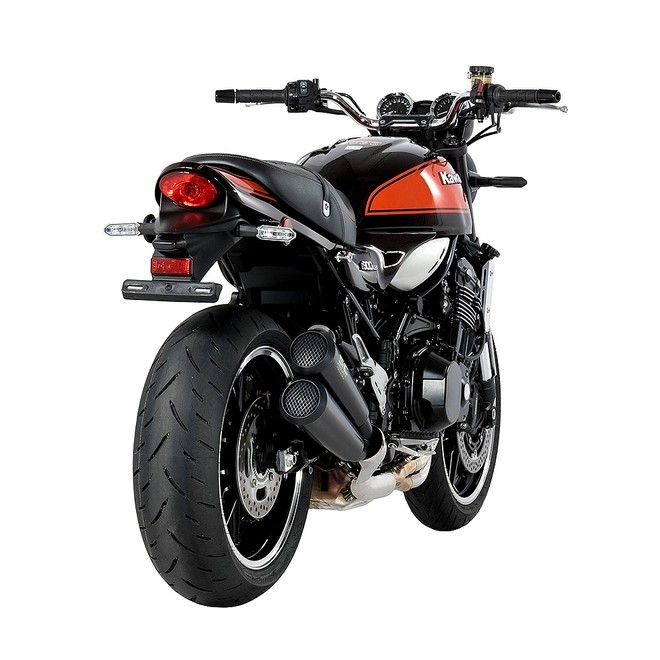 Silencieux SC Project double Conic 70'S inox Noir Kawasaki Z900RS (2018-2020) | Réf. K29A-D39A70MB