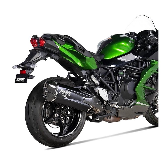 Silencieux Akrapovic titane noir Kawasaki Ninja H2 SX (2022-2025) | Réf. 258EXP0111
