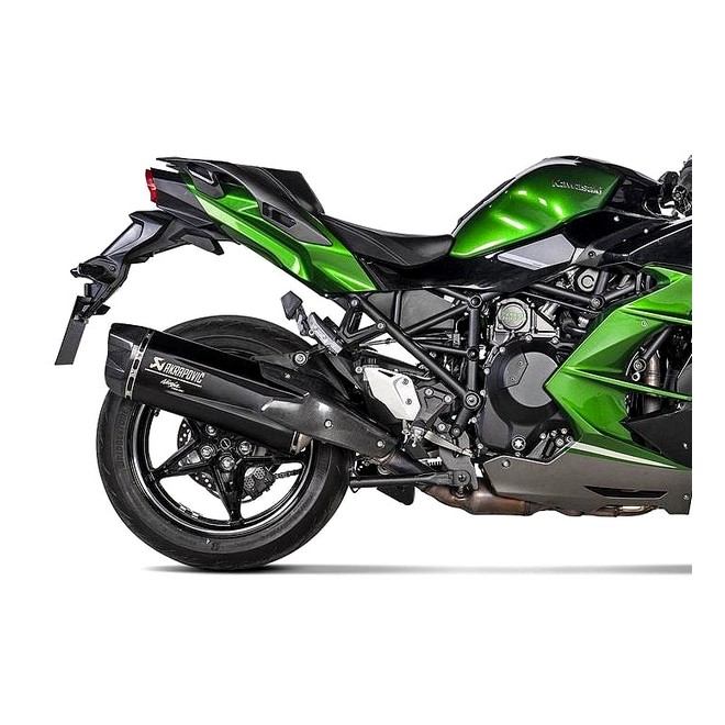 Silencieux Akrapovic titane noir Kawasaki Ninja H2 SX (2022-2025) | Réf. 258EXP0111