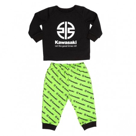 Pyjama bébé 2 pièces 100% coton Kawasaki | Moto Shop 35