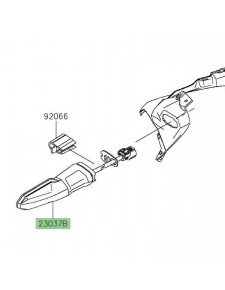 Clignotant avant gauche à Leds Kawasaki Z650 (2023-2024) | Réf. 230370571