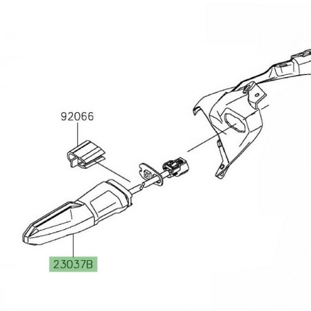 Clignotant avant gauche à Leds Kawasaki Z650 (2023-2024) | Réf. 230370571