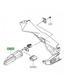 Clignotant arrière gauche à Leds Kawasaki Z650 (2023) | Réf. 230370424
