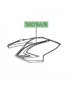 Autocollant latéraux tête de fourche Kawasaki Z650 Noir (660) (2023) | Moto Shop 35