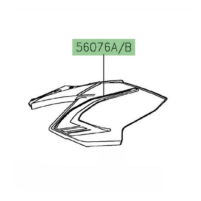 Autocollant latéraux tête de fourche Kawasaki Z650 Noir (660) (2023) | Moto Shop 35