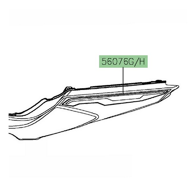 Autocollant décoratif coque arrière Kawasaki Z650 (2023-2024) | Moto Shop 35