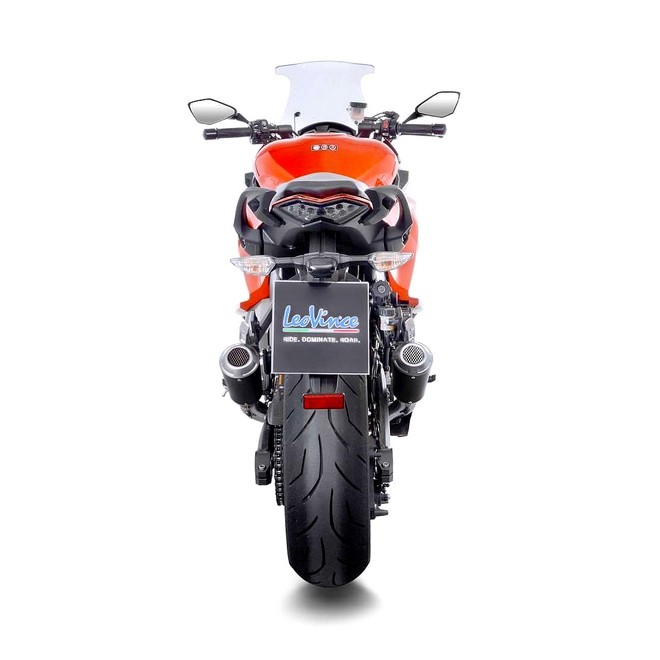 Paire de silencieux LeoVince LV-10 Black Edition Kawasaki Z1000SX (2017-2019) | Réf. 15209B