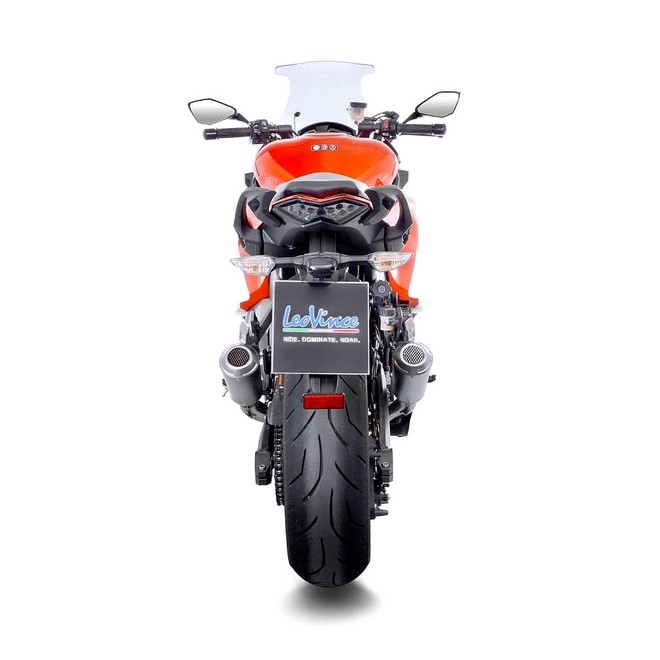 Paire de silencieux LeoVince LV-10 Inox Kawasaki Z1000SX (2017-2019) | Réf. 15209
