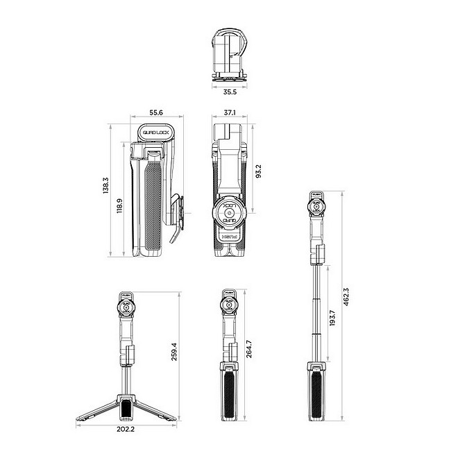 Trépied - Perche à selfie Quad Lock | Réf. QLM-TPS