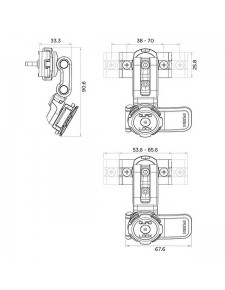 Support bocal frein ou embrayage Quad Lock QLM-BRS | Moto Shop 35