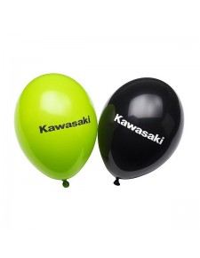 Ballons de baudruche (lot de 50) noirs et verts Kawasaki | Réf. 019CMD0285