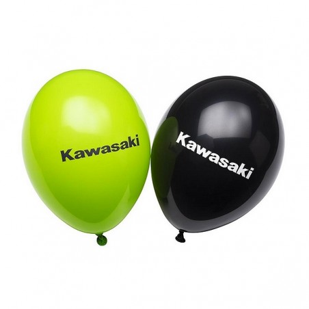 Ballons de baudruche (lot de 50) noirs et verts Kawasaki | Réf. 019CMD0285