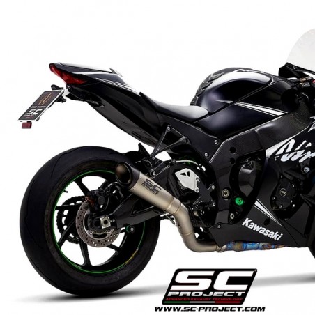 Silencieux SC Project S1 "décata" Titane Kawasaki Ninja ZX-10R (2016-2020) | Réf. K22A-DET41T