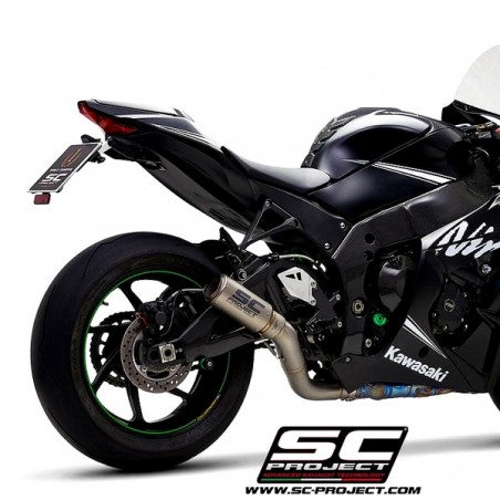 Silencieux SC Project CR-T "décata" Titane Kawasaki Ninja ZX-10R (2016-2020) | Réf. K22A-DET36T