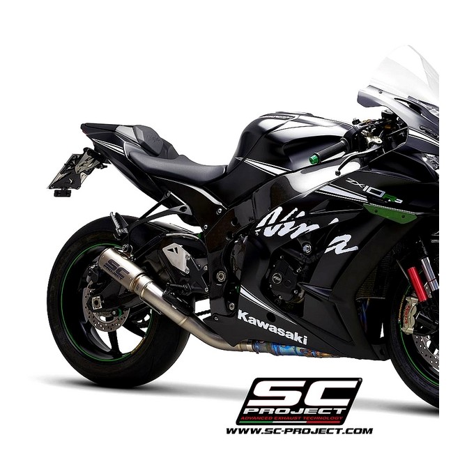 Silencieux SC Project CR-T "décata" Titane Kawasaki Ninja ZX-10R (2016-2020) | Réf. K22A-DET36T
