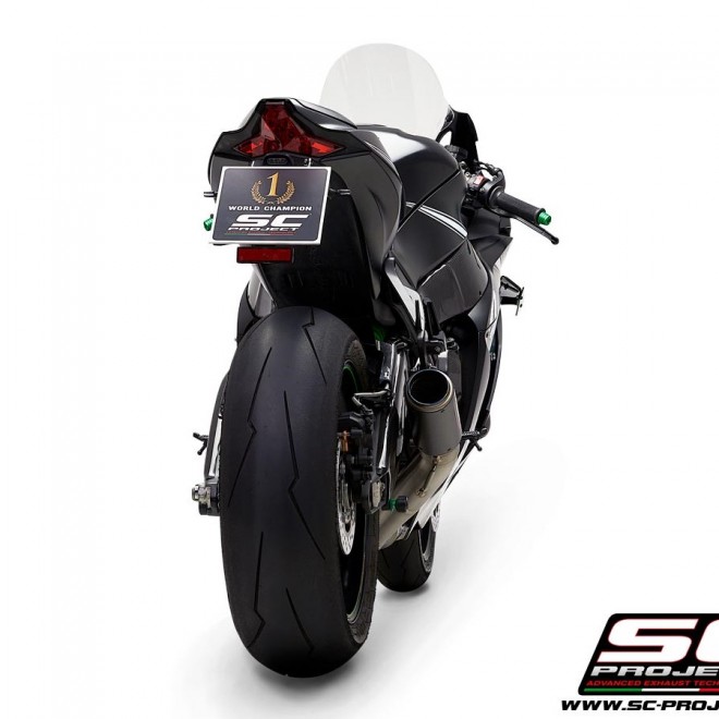 Silencieux SC Project CR-T "décata" Carbone Kawasaki Ninja ZX-10R (2016-2020) | Réf. K22A-DET36C