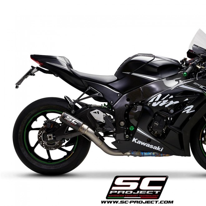 Silencieux SC Project CR-T "décata" Carbone Kawasaki Ninja ZX-10R (2016-2020) | Réf. K22A-DET36C