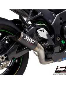 Silencieux SC Project CR-T "décata" Carbone Kawasaki Ninja ZX-10R (2016-2020) | Réf. K22A-DET36C