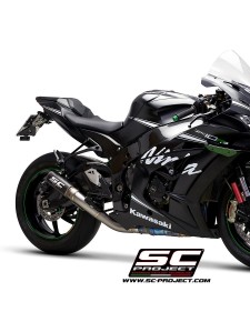 Silencieux SC Project CR-T "décata" Carbone Kawasaki Ninja ZX-10R (2016-2020) | Réf. K22A-DET36C