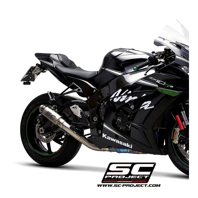Silencieux SC Project GP70-R "décata" Titane Kawasaki Ninja ZX-10R (2016-2020) | Réf. K22A-DET70T
