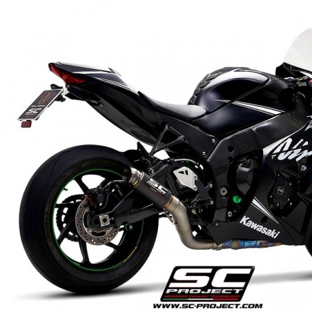 Silencieux SC Project GP70-R "décata" Carbone Kawasaki Ninja ZX-10R (2016-2020) | Réf. K22A-DET70C