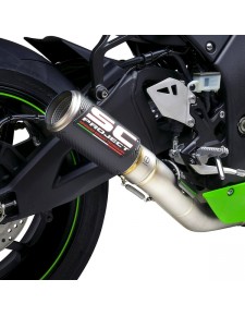 Silencieux SC Project CR-T "décata" Carbone Kawasaki Ninja ZX-10R (2021-2024) | Réf. K38A-DET36C