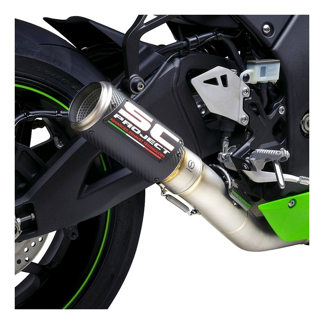 Silencieux SC Project CR-T "décata" Carbone Kawasaki Ninja ZX-10R (2021-2024) | Réf. K38A-DET36C