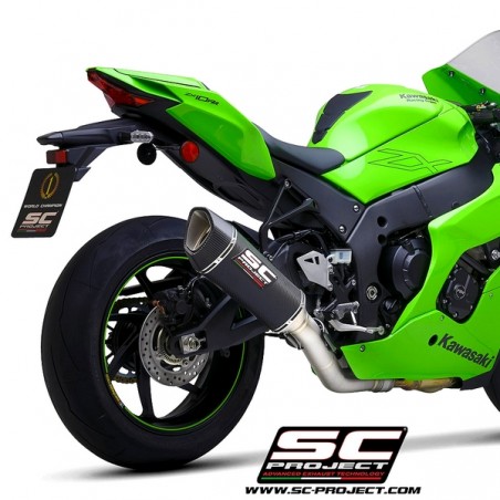 Silencieux SC Project SC1-R "décata" Carbone Kawasaki Ninja ZX-10R (2021-2024) | Réf. K38A-DET91C