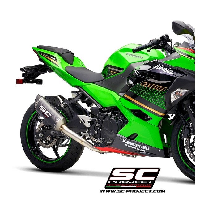 Ligne complète SC Project SC1-M Carbone Kawasaki Ninja 400 (2018-2020) | Réf. K31B-C115C