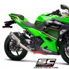 Ligne complète SC Project SC1-M Carbone Kawasaki Ninja 400 (2018-2020) | Réf. K31B-C115C