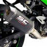 Ligne complète SC Project SC1-M Carbone Kawasaki Ninja 400 (2018-2020) | Réf. K31B-C115C