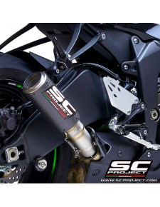 Silencieux SC Project CR-T Carbone Kawasaki Ninja ZX-6R (2013-2017) | Réf. K16A-38C