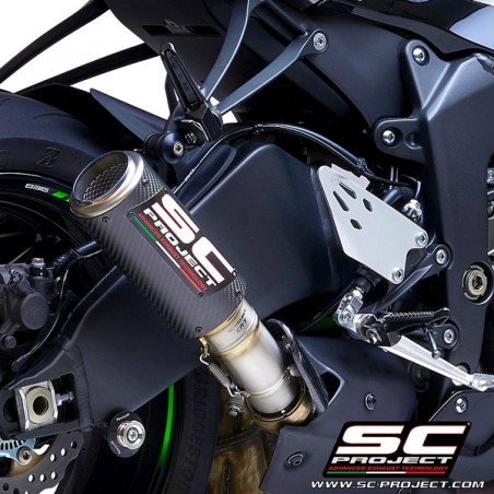 Silencieux SC Project CR-T Carbone Kawasaki Ninja ZX-6R (2013-2017) | Réf. K16A-38C