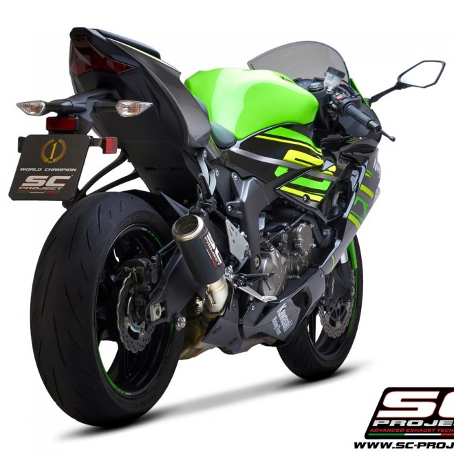 Silencieux SC Project CR-T Carbone Kawasaki Ninja ZX-6R (2019-2021) | Réf. K35A-T36C