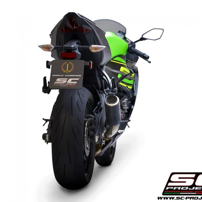 Silencieux SC Project CR-T Carbone Kawasaki Ninja ZX-6R (2019-2021) | Réf. K35A-T36C