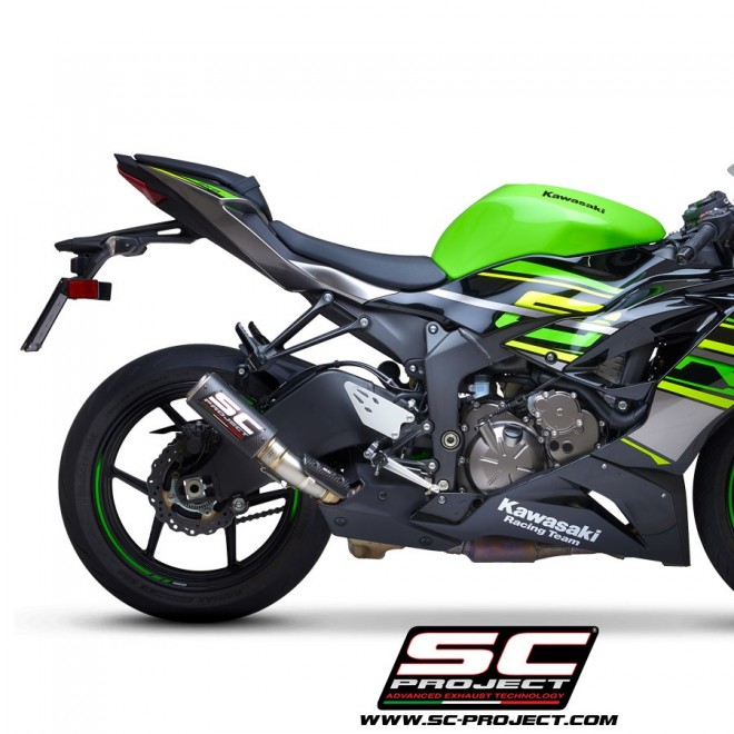 Silencieux SC Project CR-T Carbone Kawasaki Ninja ZX-6R (2019-2021) | Réf. K35A-T36C