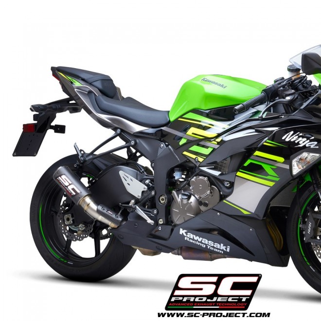 Silencieux SC Project CR-T Carbone Kawasaki Ninja ZX-6R (2019-2021) | Réf. K35A-T36C