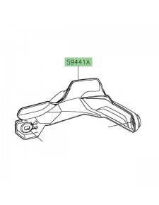 Plastique pare-mains droit Kawasaki Versys 650 (2022-2024) | Réf. 594410306