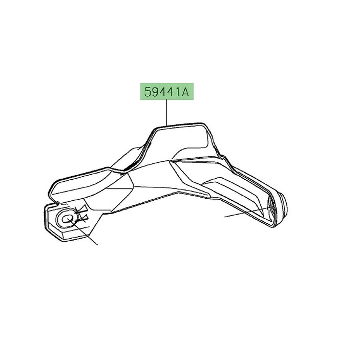 Plastique pare-mains droit Kawasaki Versys 650 (2022-2026) | Réf. 594410306