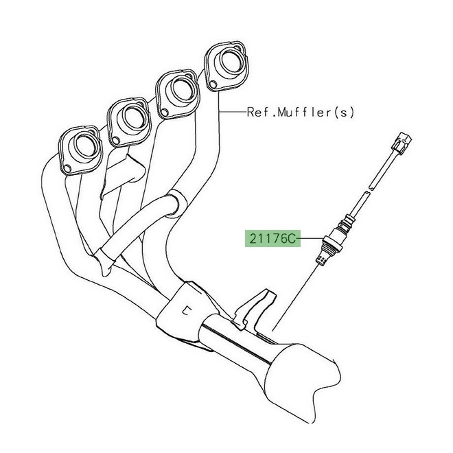Sonde Lambda d'origine Kawasaki 211760851 | Moto Shop 35