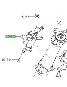 Patte inférieure optique de phare Kawasaki 230621412 | Moto Shop 35