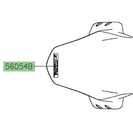 Autocollant "Z 50th" garde-boue avant Kawasaki Z900 50ieme anniversaire (2022) | Réf. 560543794